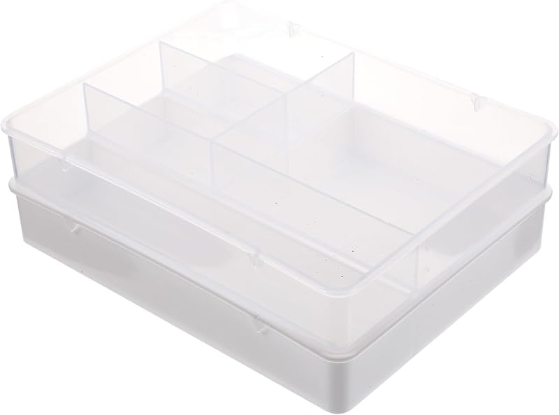 SUPVOX 2pcs White Compact Drawer Organizer Box, Reusable Multi-function Storage Case for Office Desk Supplies and Household Classification