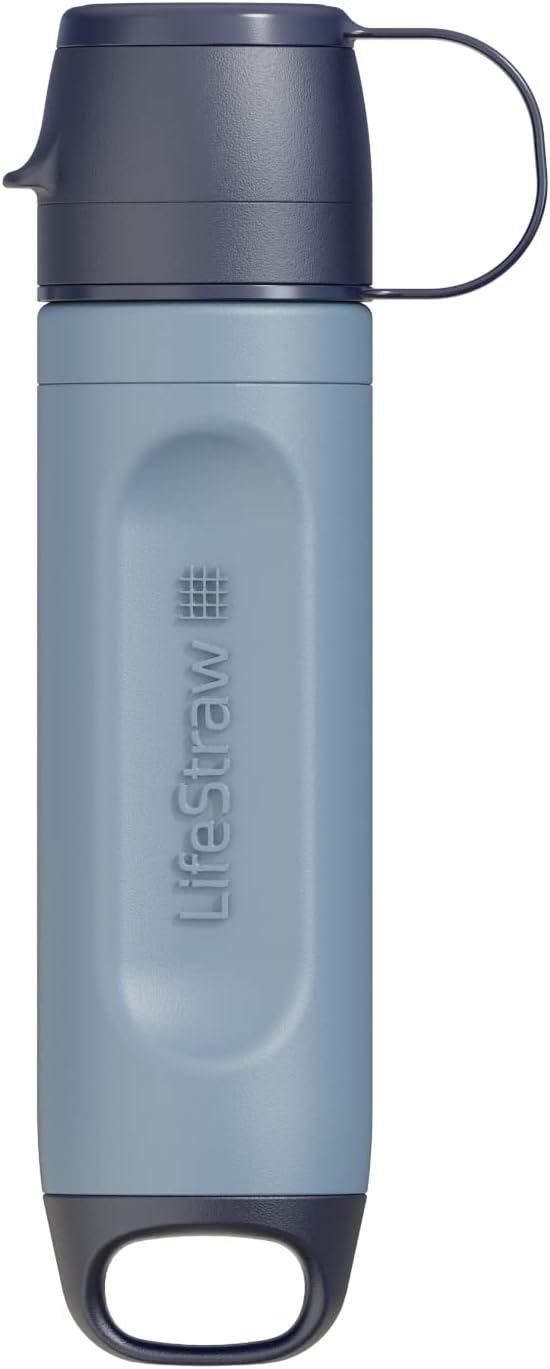 LifeStraw Peak Series – Solo Personal Water Filter for Hiking, Camping, Travel, Survival and Emergency preparedness. Removes Bacteria, parasites and microplastics.