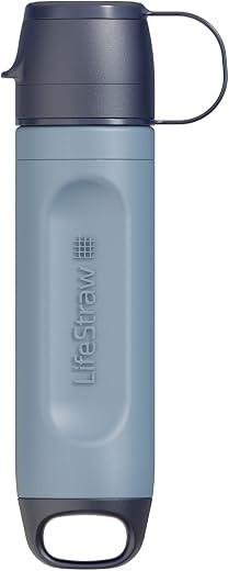 LifeStraw Peak Series Solo Personal Water Filter for Hiking, Camping, Travel, Survival and Emergency preparedness, Removes...