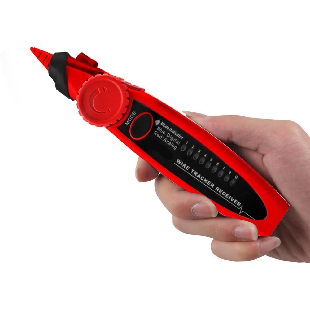 Tester di Cavi di Rete Portatile con Display LCD Abbinato, Analogico, Ricerca Digitale, Tester di Cavi Multifunzionale di Alta Qualità