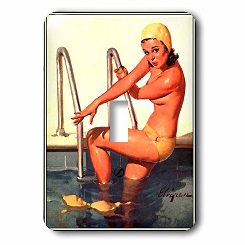 Interruptor Toggle Elvgren Pinup con impresión única resistente a arañazos de pared 3