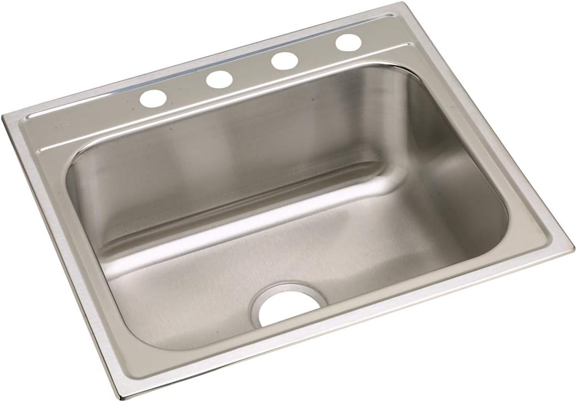 Elkay DPC12522104 Dayton Single Bowl Drop-in Stainless Steel Sink
