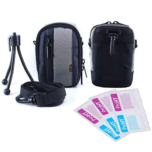 Inland Silver Pro Camera Case Kit Includes Mini Tripod and Lens Wipes