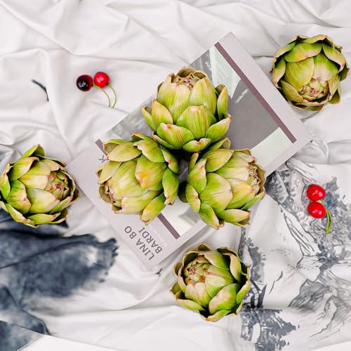 Meiwlong 6Pcs Large Faux Artichokes, Bowl Filler Decor for Home,Green by Meiwlong - Image 5