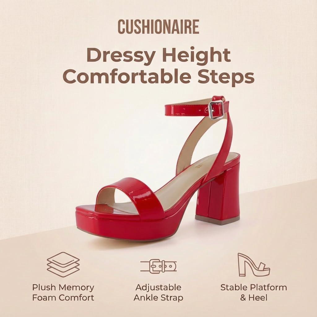 CUSHIONAIRE Women's Cherry platform dress sandal +Memory Foam and Wide Widths Available - Image 4
