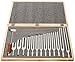 United Scientific TFBOX13 Tuning Fork Wooden Box Set With Mallet, 13 Forks