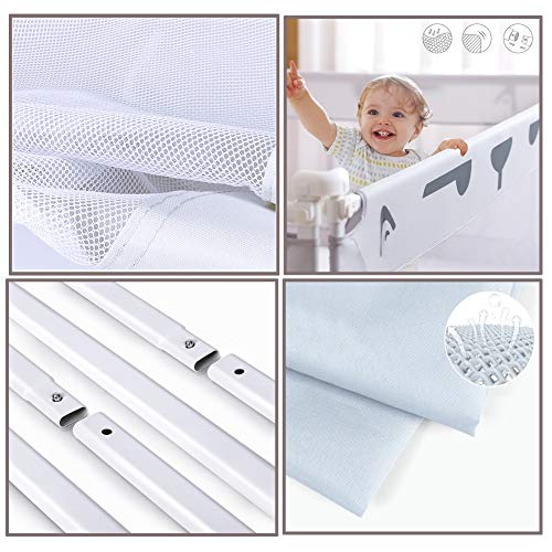 Rieles de cama para dormitorios infantiles seguros con diseño de tres lados 7