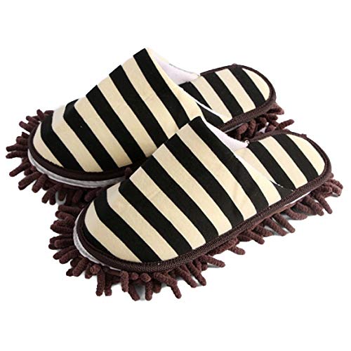 Microfiber Washable Mop Slippers Shoes Floor Dust Dirt Hair Cleaner Tpak26718 #TOP15