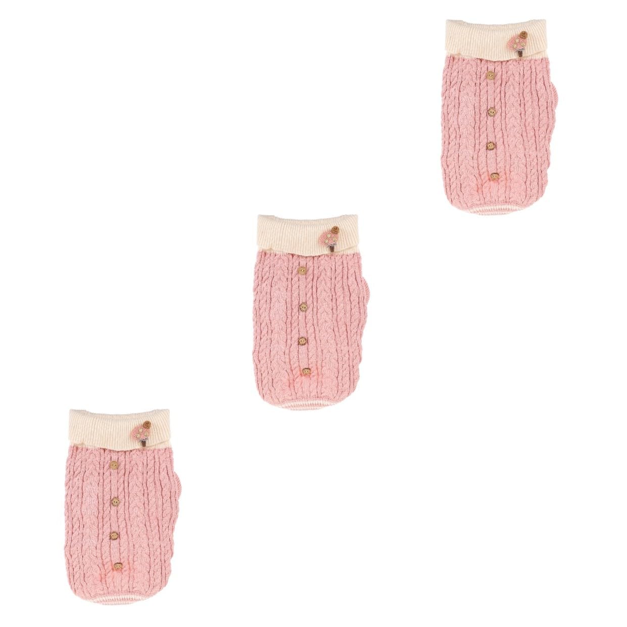 Beaupretty 3pièces Pull pour Chien à Vêtement Automne Hiver Doux Et Chaleureux pour Chiens De Petite