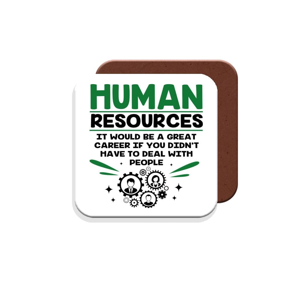 Muggz Coaster Gift For Hr Workers - Human Resources: It Would Be A Great Career If You Didn't Have To Deal With People. - Giftset - Made By In The Uk