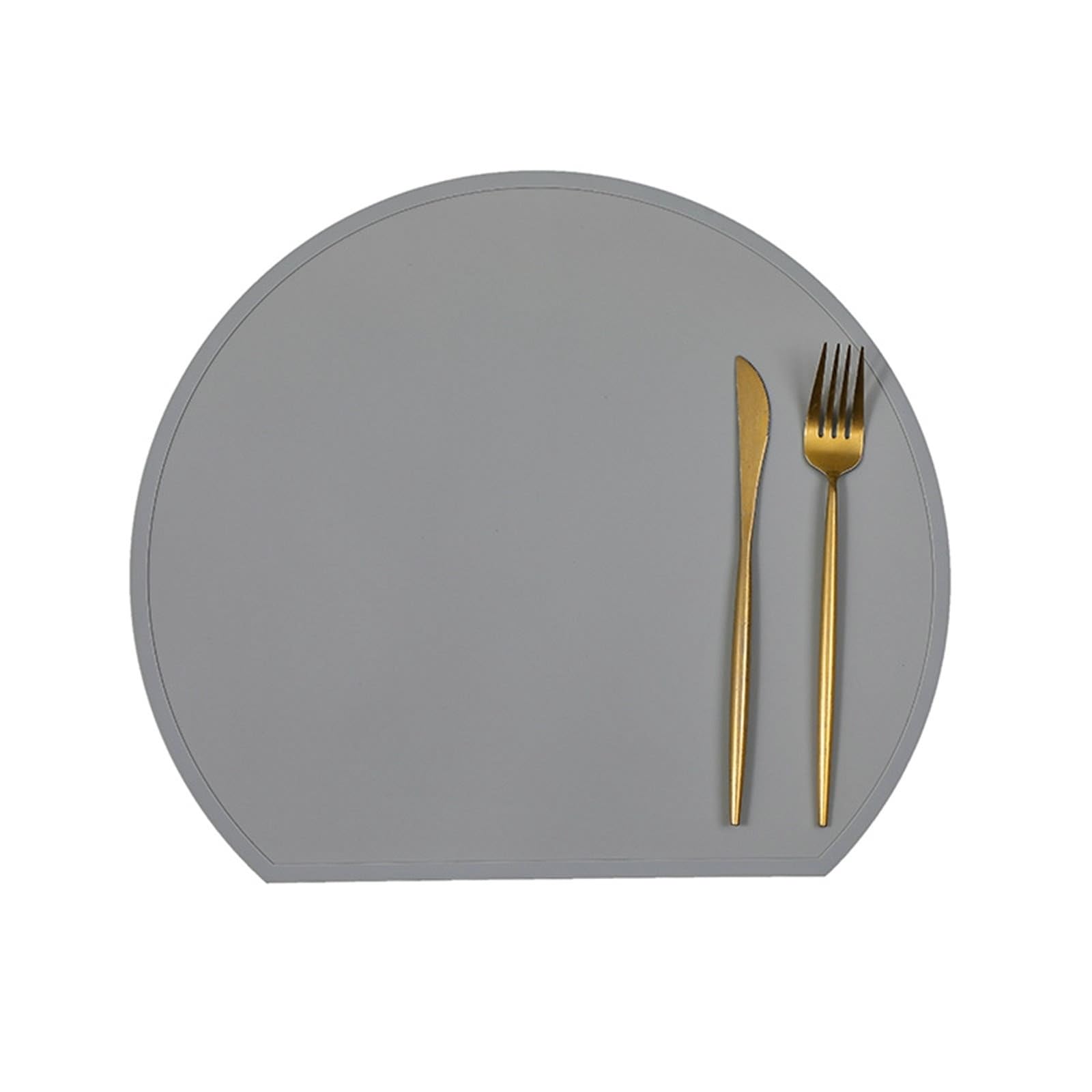 Set de table gris clair uni 38 x 33 cm lavable cuisine et séjour