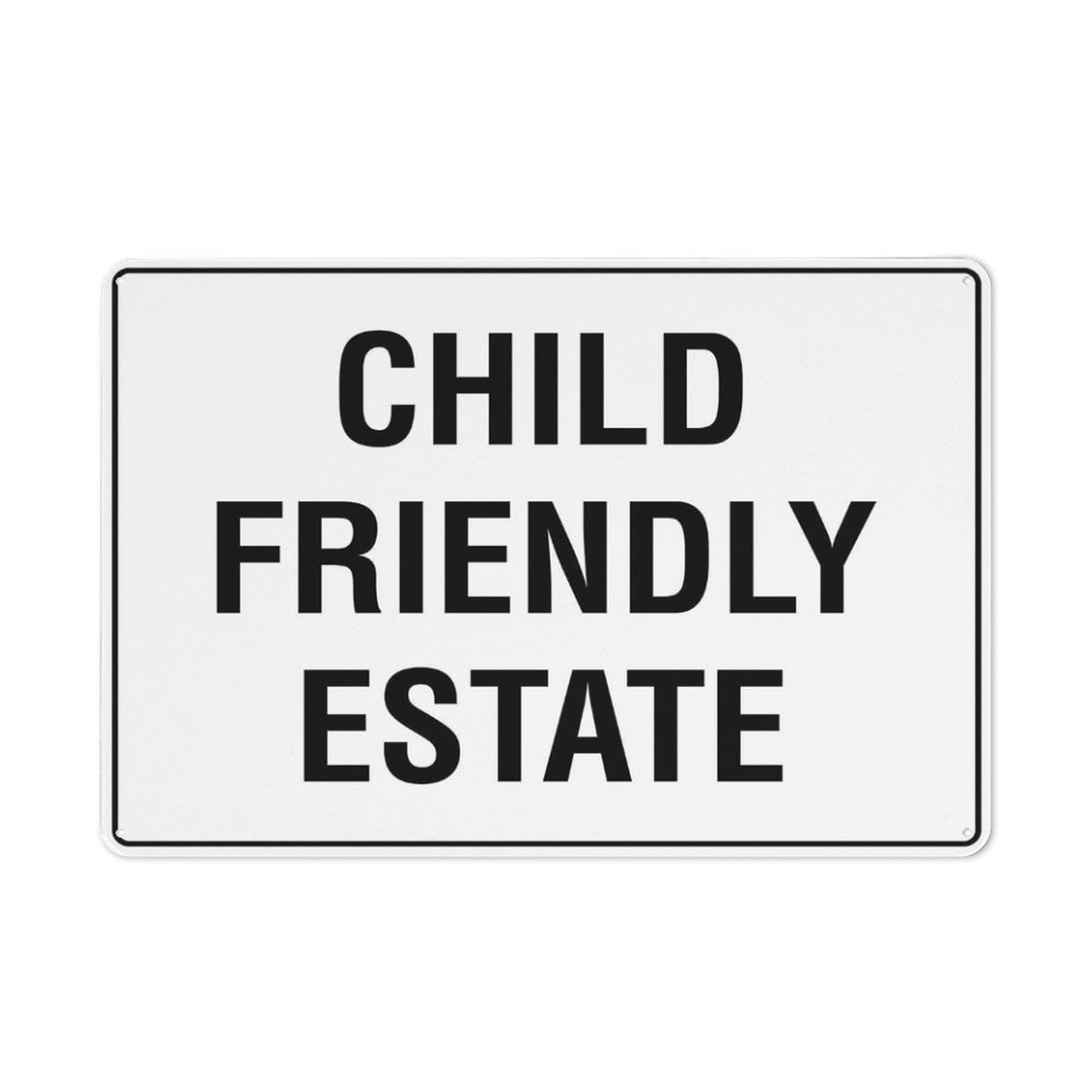 Peiyeety A09 Child Friendly Estate Sign For House 12X16 Inches Yard Sign, Premium Aluminum, Sun-Proof, Rust-Free