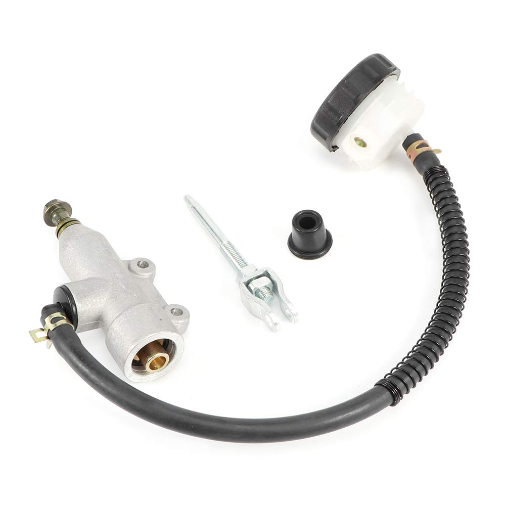 Tissting Bomba de freno hidráulica trasera cilindro maestro a pie, material acero inoxidable ABS para KAZUMA 500 500cc STELS 500GT ATV UTV