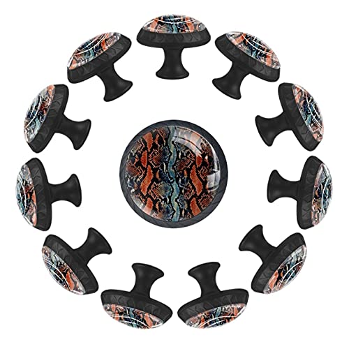 Boutons de tiroir ronds motif serpent python 35mm pour commode - 2