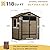 DWVO 6x4.4 FT Resin Storage Shed with Fence-Style and Side Windows, Lockable Door, and Vents for Garden, Backyard, Patio, Lawn, Brown