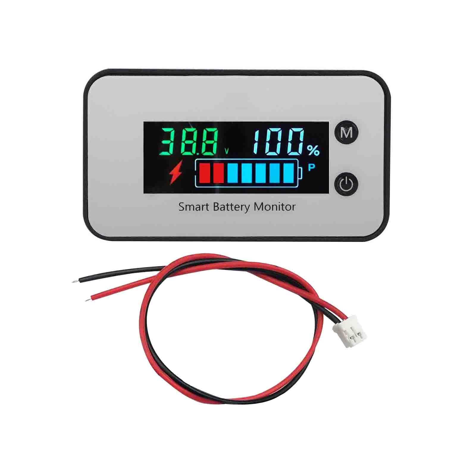 TRENDYNEST Voltmeter LCD Display Professional Indicator Color for Vehicle RV Motorcycle B IPX7 Temp Alarm-image-40