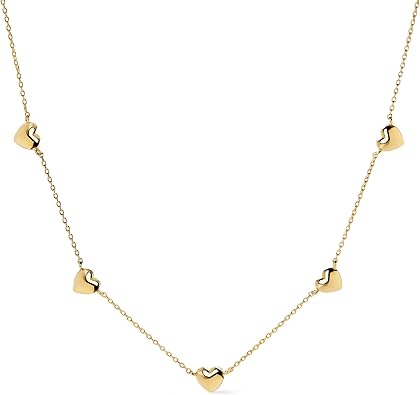 Ana Luisa Jewelry Gold Chain Necklaces for Women - 14K Gold Plated Dainty Necklaces for Layering and Daily Wear - Hypoallergenic, Water-Resistant Jewelry - Flower, Heart, Chain Assorted Styles
