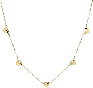 Ana Luisa Jewelry 14K Gold Plated Heart Chain Necklaces for Women