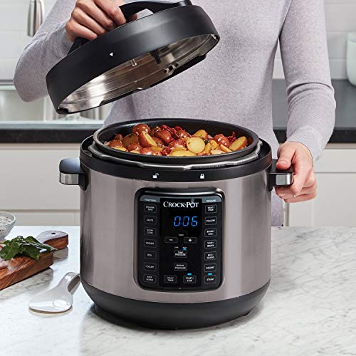 Crock-Pot 8-Quart Multi-Use Xl Express Crock Programmable Slow Cooker And Pressure Cooker With Manual Pressure, Boil & Simmer, Black Stainless #TOP3