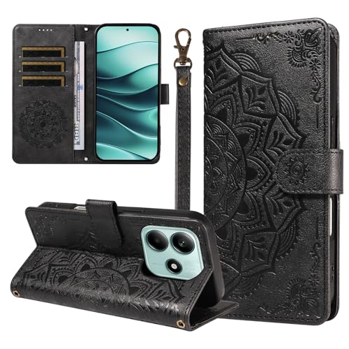 �X�}�z�P�[�X �Ή��@�� for Redmi Note 14 5G,�Ή��@�� for Xiaomi Poco M7 Pro 5G �X�}�z�P�[�X�y�t���b�v�� �X�^���h�t�� �J�[�h�z���_�[ �������[ �}�O�l�b�g���� �E�H���b�g�zBlack