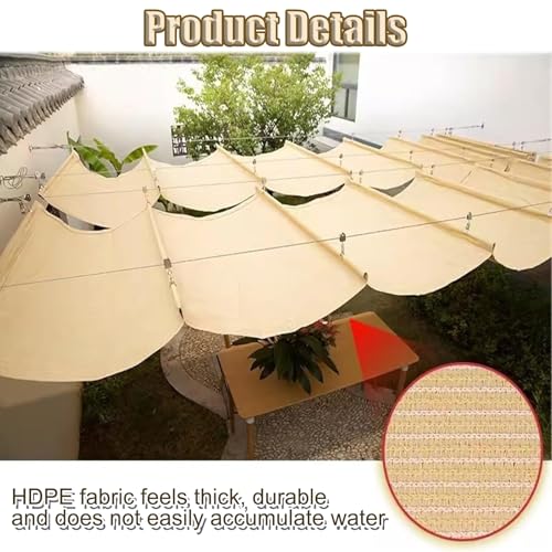 Auvent pare-soleil rétractable et imperméable pour pergola extérieure