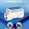 Turbine Water Flow Meter, 1Inch Npt Digital Electronic Flowmeter 120L/Min Liquid Flowmeter 0-99999 Fuel Flow Gauge, for Diesel, Kerosene, Gasoline (Blue) #1