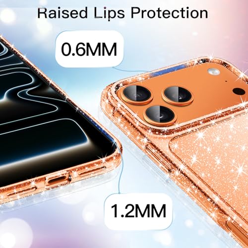 Image of JETech Glitter Case for iPhone 17 Pro Max, Orange