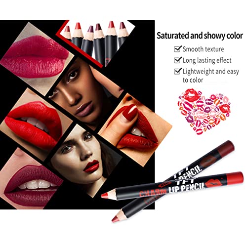 Niceface 8 Colors Matte Lipstick, Lip Liner Pencil Set, Lipstick Combination Kit, Matte Lip Liner Pencil Set #TOP2