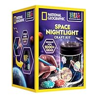 NATIONAL GEOGRAPHIC Diamond Painting Solar System Night Light - Make Your Own Night Light with 1000+ Gems to Decorate, Arts and Crafts Kits for Kids ages 8 9 10 11 12, DIY Space Gift, Planets for Kids