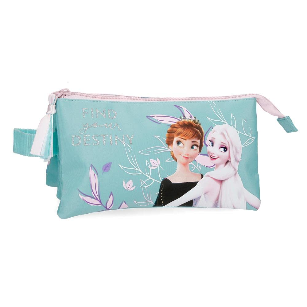 Disney Frozen Memories Estuche Triple Azul 22x12x5 cms Poliéster