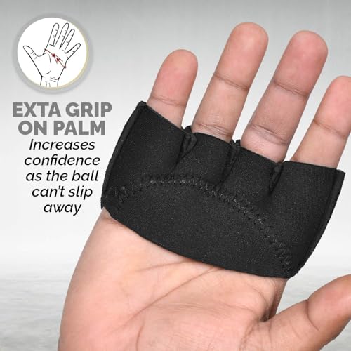 Image of DSC Neoprene Protakt Cricket Fielding Gloves for Mens, Size - Mens, Black