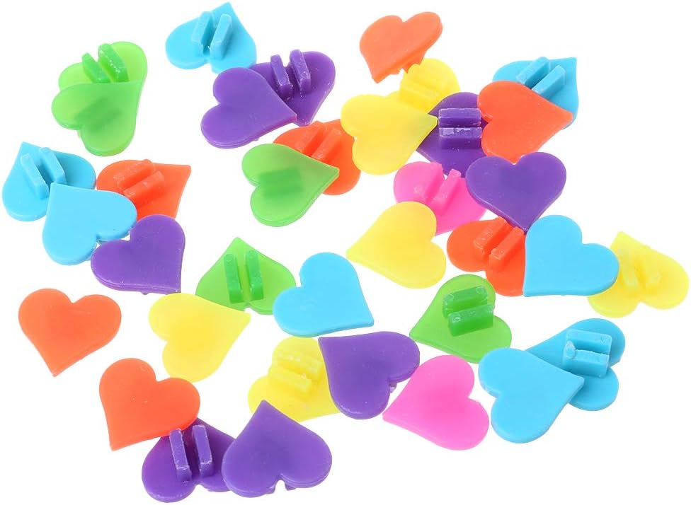 Bolsa de cuentas coloridas para radios de bicicleta en forma de corazón