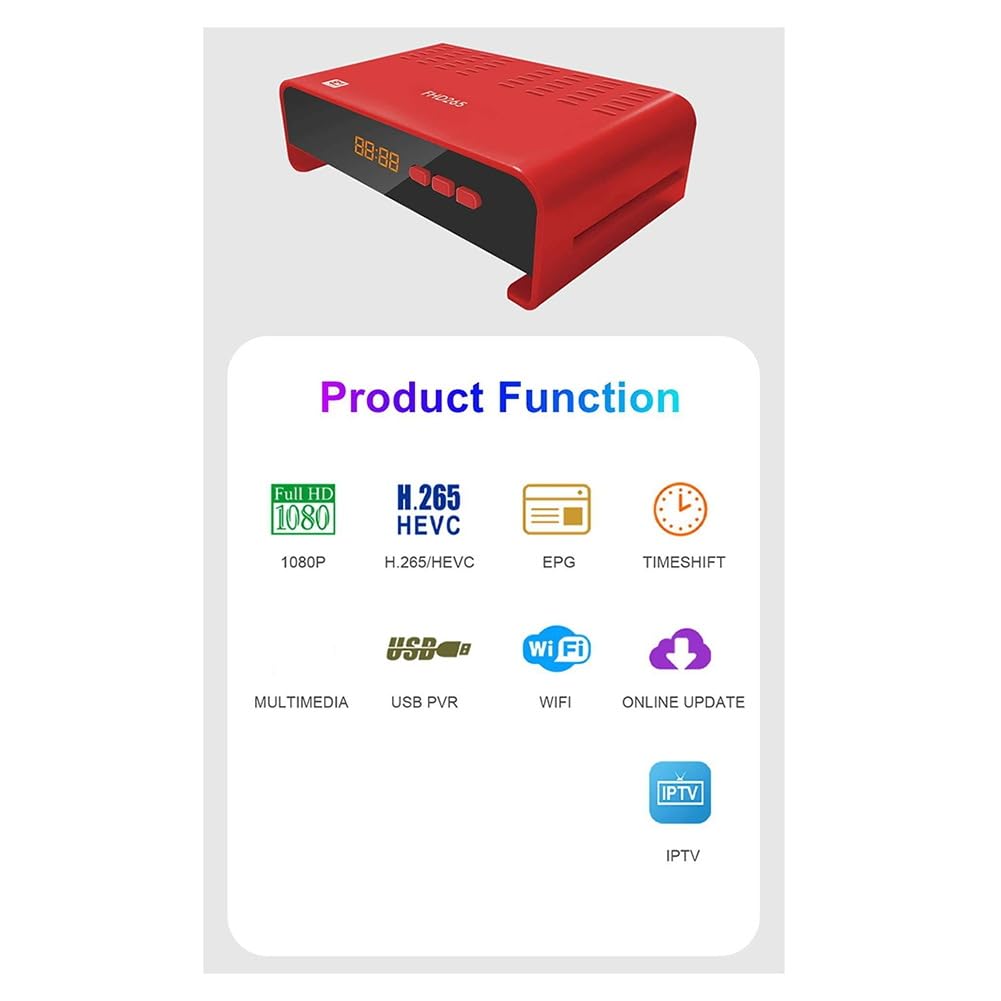 Mini Décodage EPG Set Top Box 265 DVB-S2 Full HD Digital TV TV Decoder Cas 1080p EU Plug