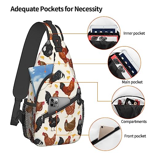 VOOHDDY Sling Bag For Women Men Travel Hiking Backpack Crossbody Shoulder Chest Bags Casual Daypack Sport3