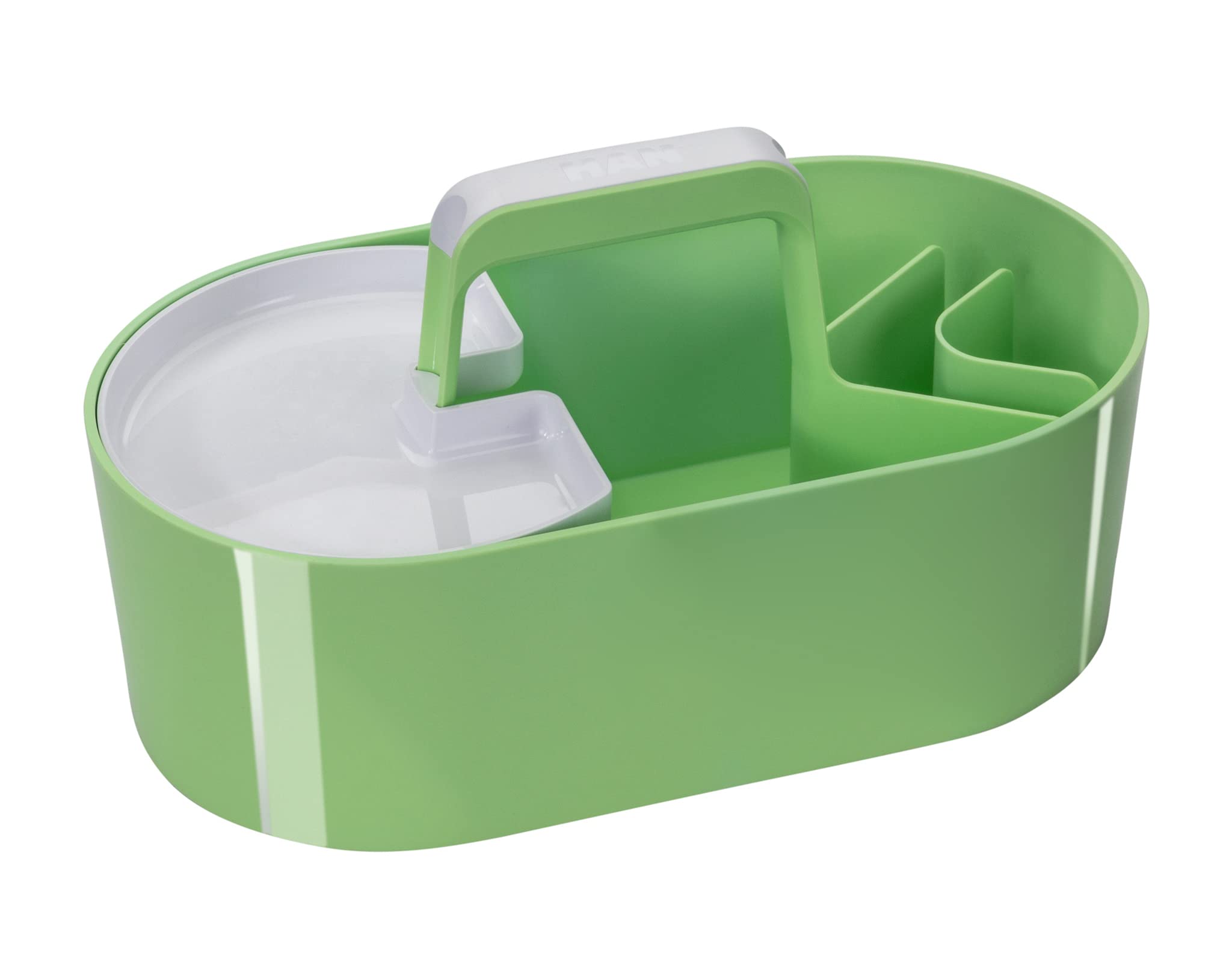 HAN Toolbox Loft 1200-80 with 4 Compartments, Removable Storage Tray and Carry Handle, Lime Green