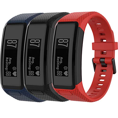 per vivosmart HR Cinturino Silicone Bracciale Banda Strap Sostituzione per Garmin HR Sports GPS Smart Watch con Adapter Tools