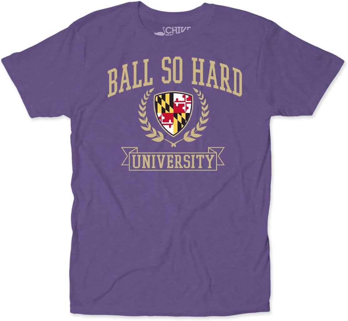 Ball So Hard University Football Tailgate Unisex T-Shirt Purple