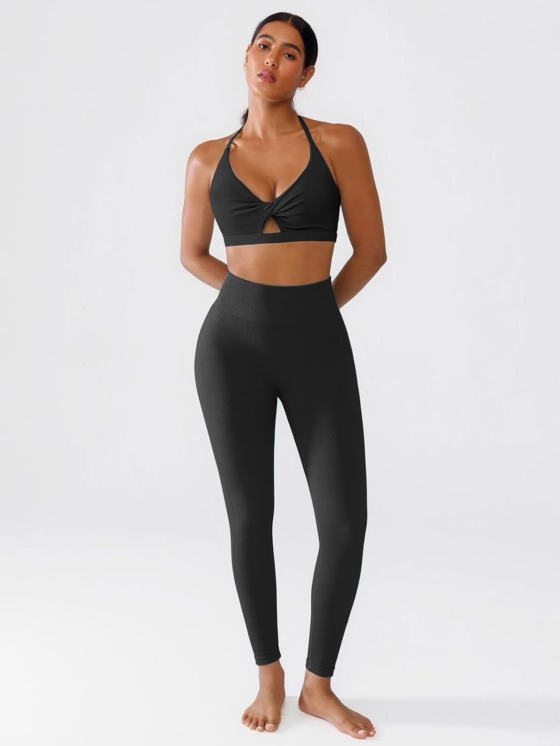 BRXL Women Sports Bra Adjustable Back Straps Removable Pads Medium Impact Cropped Twist Yoga Workout Bra - Image 6