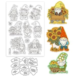 GLOBLELAND Sonnenblumen Gnom Stempel Stanzformen Set