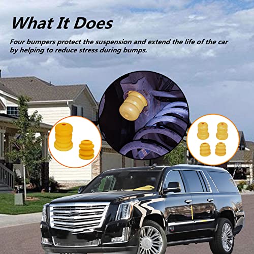 Lirinsegie Two Control Arm Bumpers 15153958 905-208 Two Control Rear Axle Bumpers 15039397 Compatible With Escalade Chevy Silverado Sierra Tahoe Suburban Yukon Gmc Avalanche Increase Cushion 4 Pack #TOP1