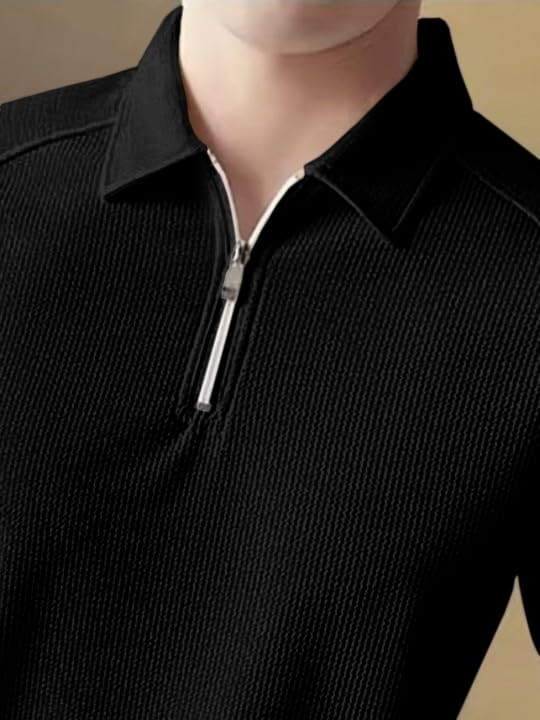 Image of GRECIILOOKS Tshirt for Man | T Shirt for Mans | Mens Tshirts | Polo T- Shirt for Mens | Half Sleeve Polo Neck Tshirt for Men (Available in Plus Sizes)