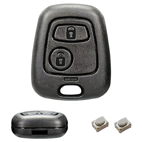 LBQUTN Carcasa Llave 206, Mando a Distancia 2 Botones Compatible con 206 206+ 106 y, Funda Plip de Repuesto sin Electrónica para Espadín NE73