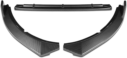 Miniatura 2 de DNA MOTORING 2-PU-590-PCF STP-Style - Borde de parachoques delantero 3 piezas compatibles con Kia Optima 2014-2015 excluye híbrido, aspecto de fibra