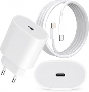 Carregador Turbo 25W USB-C com Cabo Lightning Compatível com iPhone 11, 12, 13, 14 Plus, Pro e Pro Max – Carregamento Rápido, Porta USB-C, Bivolt