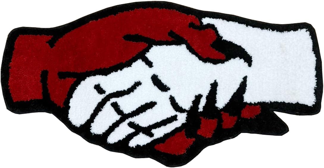 LAKEA Monster Handshake Tufting Rug Aesthetic Bathroom Antislip Rug Fluffy Thickening Carpet Halloween Funny Bedroom House Warm Decor (35.4 X 18.1 inch)