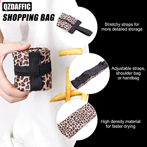 QZDAFFIC Shopping Bags, 2Style Reusable Folding Travel Bags with Handles, Heavy Duty Handbags Hold 15KG - Image 3