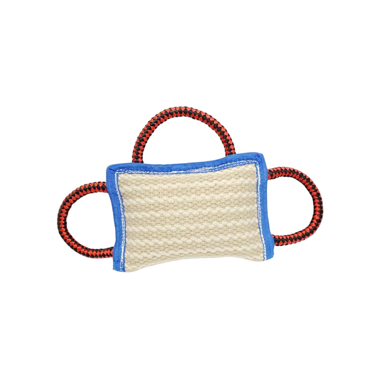 BESPORTBLE Juguetes para Masticar para Limpiar Los de Perros Juguetes para Mascotas Almohada de Yute para Morder Perros 3 Asas para Entrenamiento Y Juego de