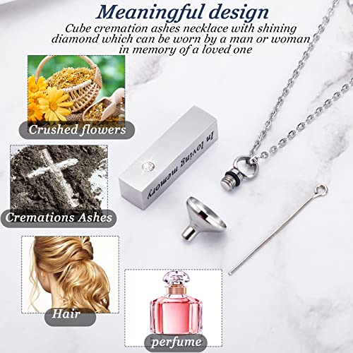 MTLEE Urn Necklace for Ashes for Men Women Cremation Jewelry for Ashes Stainless Steel Small Keepsake Pendant for Human Ashes3