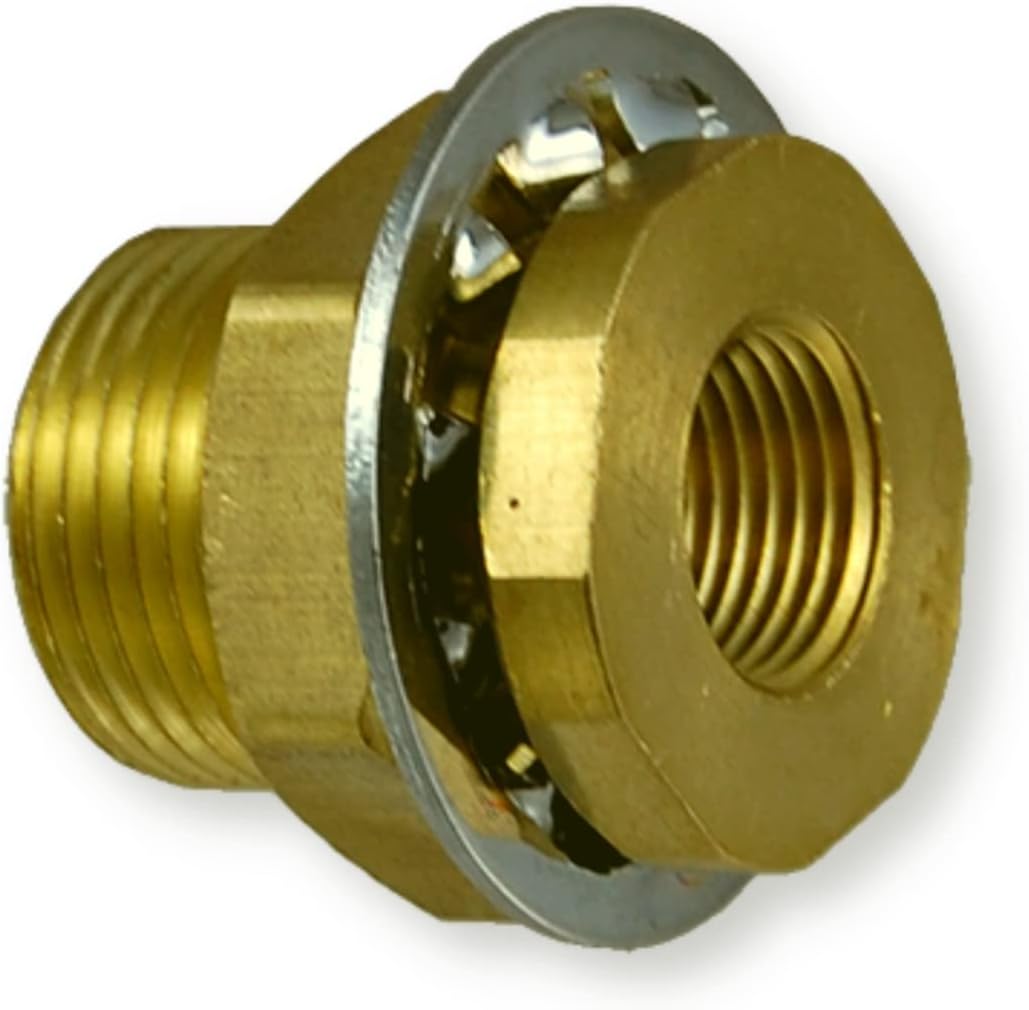 1/2 NPTF Brass Bulkhead Tank Coupling/Coupler Fitting, 1.50 long | 00397-08