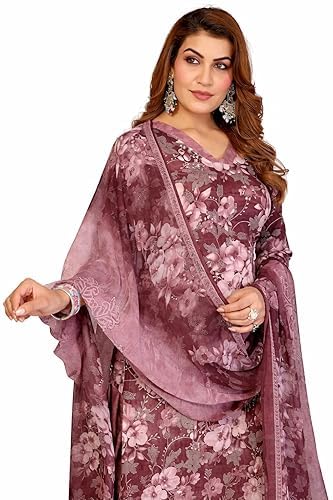 Image of Priyashi Women Unstiched Crepe dress materials | Crepe Salwar Suit for women with dupatta | suit material for women unstitched